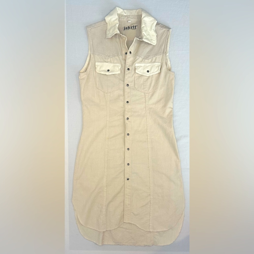 Jakett Sleeveless Vintage Cotton Dress, Size Medium